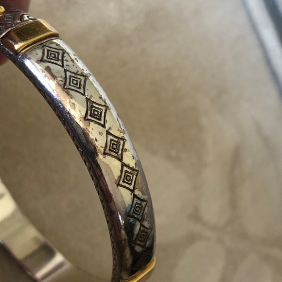 Brighton Two tone studded Bangle Bracelet - Picture 10 of 11